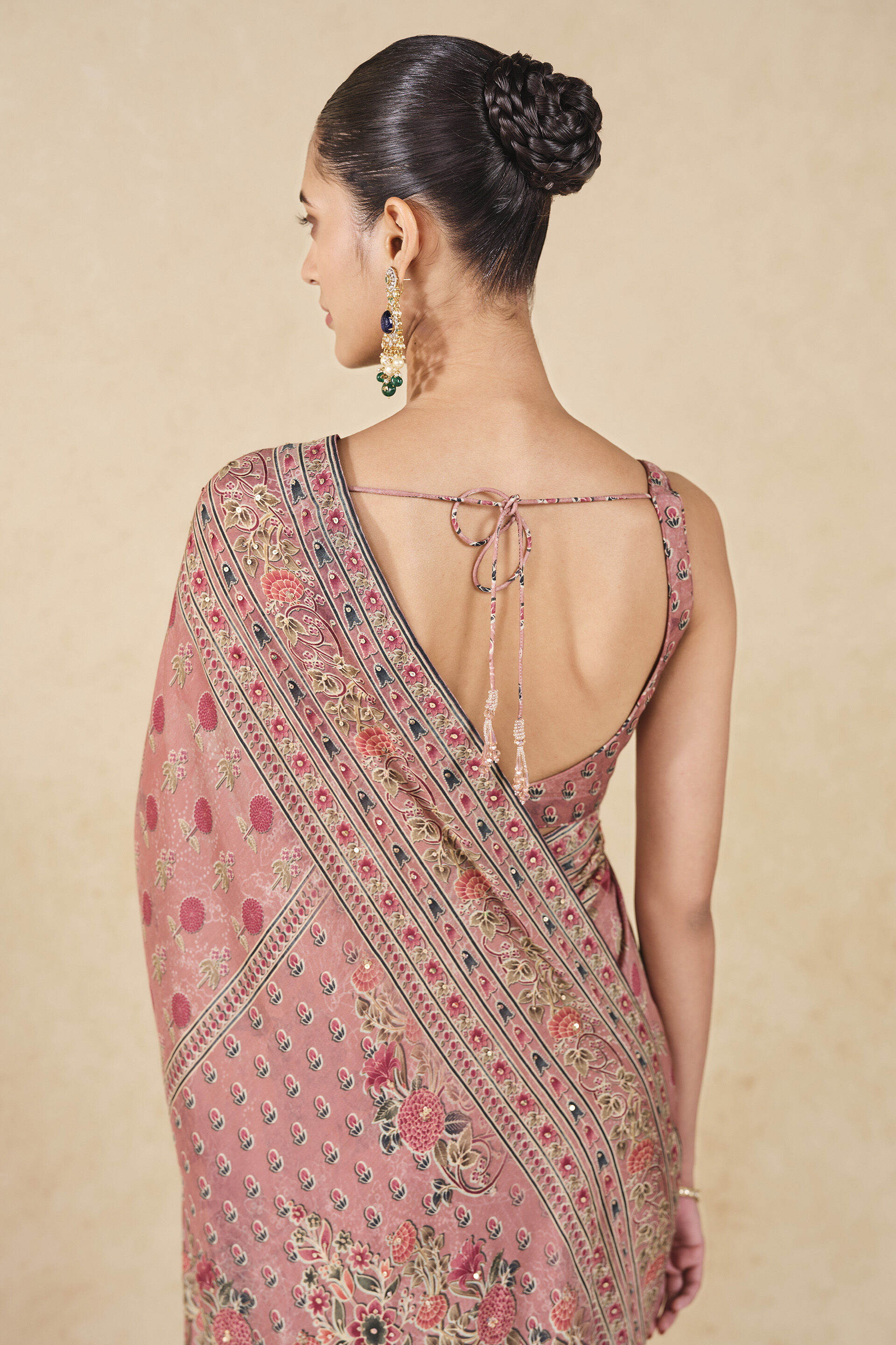 Shameka Printed Silk Saree - Blush, Blush, image 6